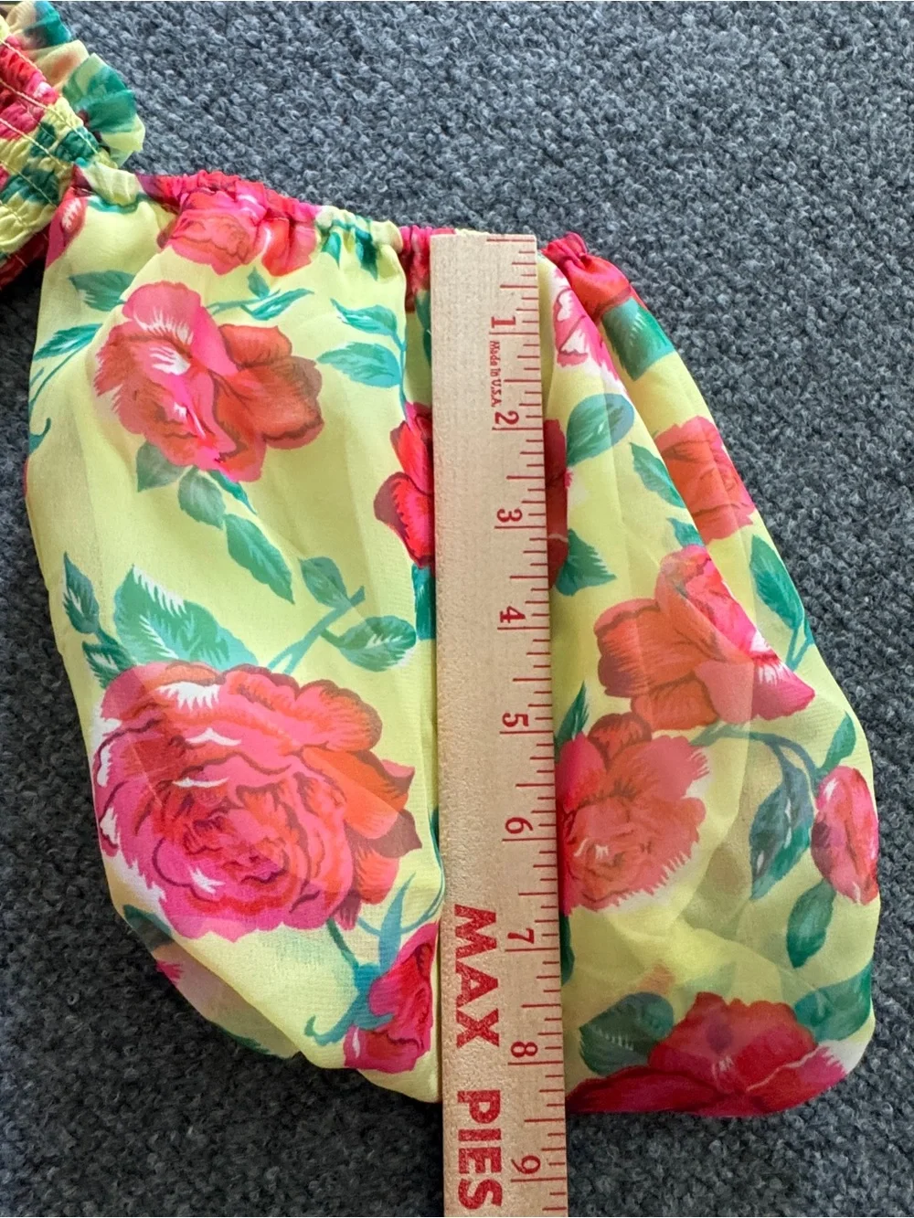 Betsey Johnson Arianna Rose Garden Mini Dress XL Smocked Off Shoulder Floral